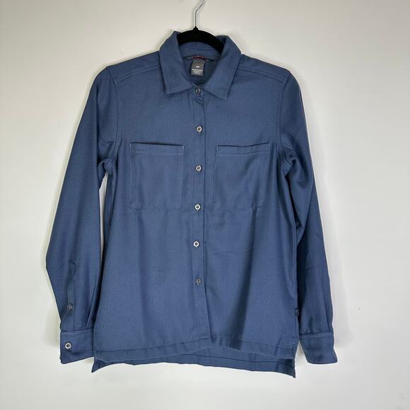 Outdoor Research Feedback Flannel Women's Shirt Steel Blue Size Small - Picture 1 of 8